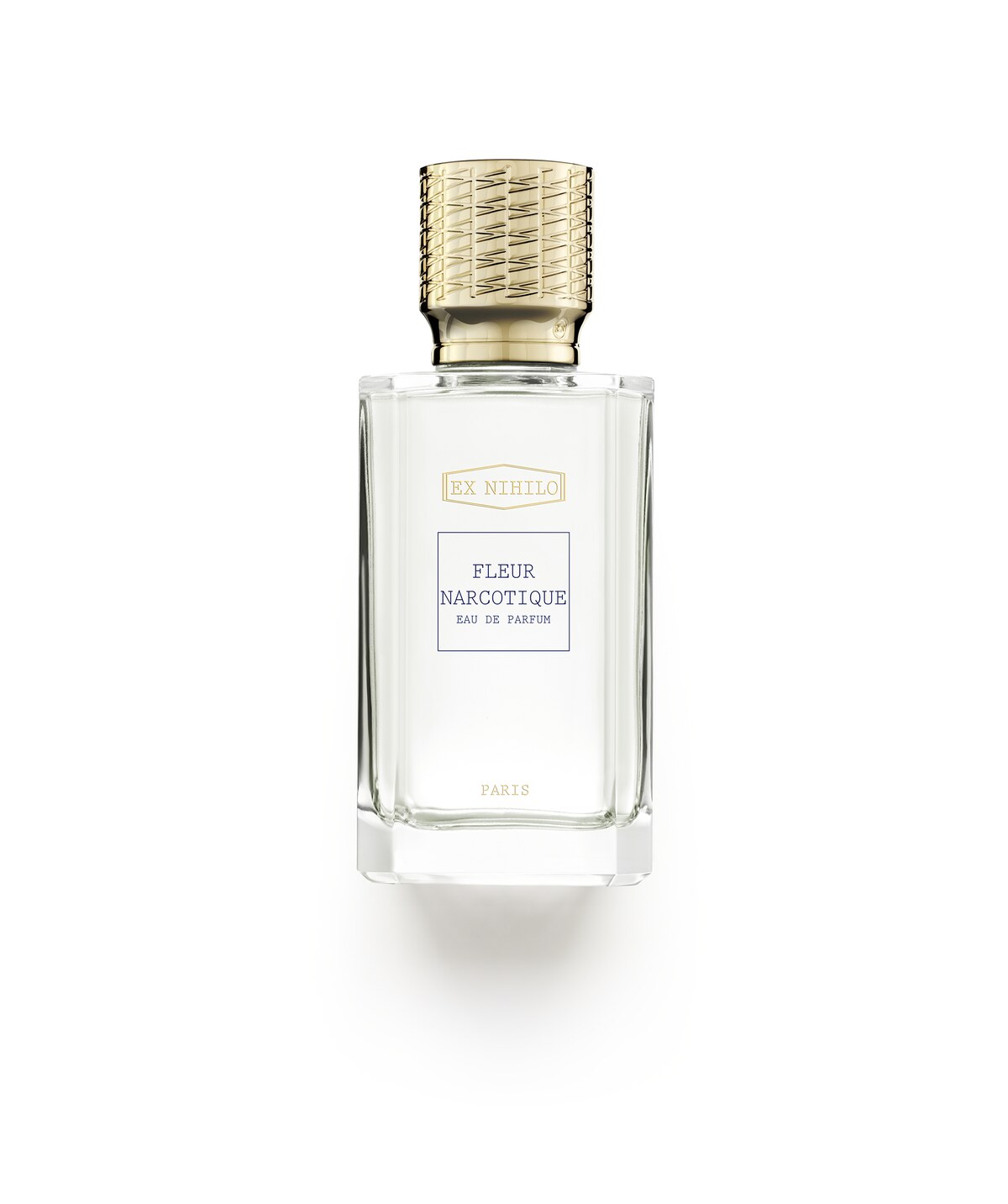 Оригинальный флакон Fleur Narcotique Eau de Parfum, EX NIHILO, на белом фоне